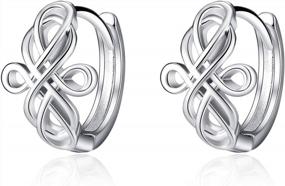 img 4 attached to Celtic Knot Huggie Hoop Earrings For Women - 925 Sterling Silver Irish Jewelry With Small Celtic Design For Luck And Style. Perfect Birthday Or Christmas Gift For Women And Teen Girls