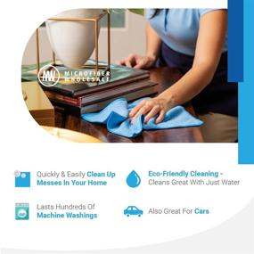 img 3 attached to 🧼 50-Pack of 12x12 Microfiber Cleaning Cloths - Reusable Towels for All-Purpose Cleaning: Kitchen, Dish, Cars, Shop, Glass - Ideal for Dusting, Washing, and Wiping (Black)