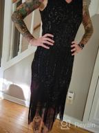 img 1 attached to Great Gatsby Style Women'S Sequin-Beaded Dress With V-Neckline, Long Fringe, And 'Roaring Twenties' Flair - Perfect For 1920S-Themed Parties And Flapper Fashion Enthusiasts review by Erin Nguyen
