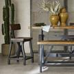 modern industrial style: ink+ivy lancaster counter stools with contoured seat and removable backrest for comfortable dining and kitchen use logo