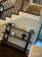 img 1 attached to Rustic Oak Console Table With 3-Tier Shelf Ideal For Living Room Or Hallway review by Michael Altayeb