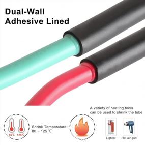 img 3 attached to 50Ft Roll Of AIRIC 3:1 Heat Shrink Tubing With Adhesive Lining - Industrial Grade Marine Black Tube