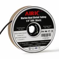 50ft roll of airic 3:1 heat shrink tubing with adhesive lining - industrial grade marine black tube logo