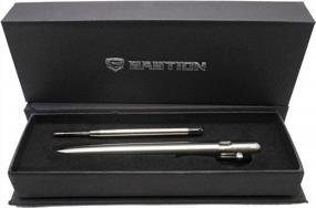 img 4 attached to Stainless Steel Executive Ballpoint Pen With Glass Breaker & Self-Defense EDC, 1 Extra Ink Refill - BASTION Luxury Office Business Writing