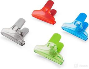 img 2 attached to 🔒 Kizmos Set of 4 Magnetic Multipurpose Bag Clips, in Multicolored