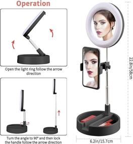 img 2 attached to Selfie Foldable Dimmable Photography YouTube Accessories & Supplies