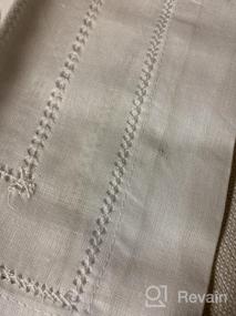 img 6 attached to Handmade White Linen Table Runner - 16X162 Inches Long, MingHing Hemstitch - Machine Washable