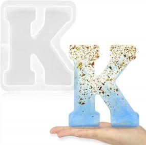 img 4 attached to Gartful 7 Inch Large Letter Molds For Resin, K Capital Alphabet Epoxy Resin Mold, A To Z Thick 3D Silicone Letter Molds For Making Letters, Word Sign Art, DIY Crafts, Making Cake, Party Home Decor