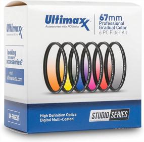 img 3 attached to 46MM Ultimaxx Professional Camera Lens Комплект постепенного цветового фильтра (оранжевый, желтый, синий, фиолетовый, красный, серый) с резьбой 46MM и защитным чехлом
