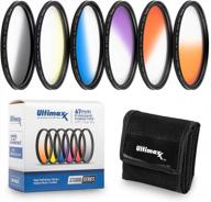 46mm ultimaxx professional camera lens комплект постепенного цветового фильтра (оранжевый, желтый, синий, фиолетовый, красный, серый) с резьбой 46mm и защитным чехлом логотип