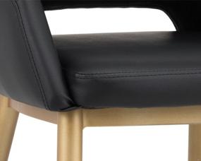 img 2 attached to 🪑 Stylish and Contemporary: Sunpan Modern Thatcher Dining Chair, Onyx