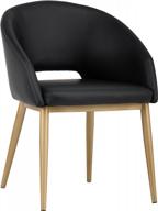 🪑 stylish and contemporary: sunpan modern thatcher dining chair, onyx logo