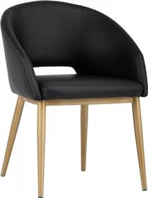 img 4 attached to 🪑 Stylish and Contemporary: Sunpan Modern Thatcher Dining Chair, Onyx