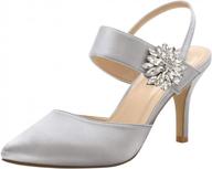 elevate your look with erijunor slingback rhinestone pumps for women - perfect for evening prom and wedding outfits логотип