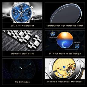 img 2 attached to Automatic Watches For Men Birthday Gifts For Him Dad Husband Boyfriend Reloj Para Hombre