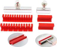 обновленный набор инструментов hiyi dent puller: 6 шт. мощных клейких вкладок для безопасного удаления больших вмятин без использования краски - инструмент для самостоятельного ремонта автоэмали - красный. логотип