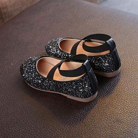 img 1 attached to YIBLBOX Glitter Ballerina Princess Wedding Girls' Shoes : Flats