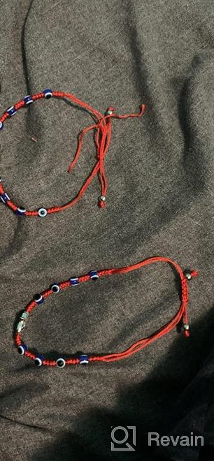 img 1 attached to 🧿 Vintage Evil Eye Hamsa Hand Bracelet: Handmade Woven Red Black String Bracelet for Protection and Luck - Perfect for Women, Men, Teen Girls, and Boys review by Jeremy Reddick