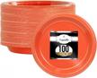 100 count exquisite plastic salad/dessert plates in vibrant orange - durable and disposable option for any occasion logo