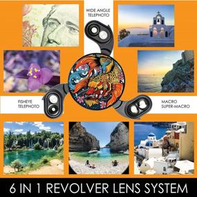 img 1 attached to Ztylus Designer Revolver M Series Camera Kit: 6 In 1 Lens With Case For IPhone 7 Plus / 8 Plus - 2X Telephoto Lens, Macro, Super Macro Lens, Wide Angle Lens (Dragon Koi)