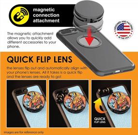 img 2 attached to Ztylus Designer Revolver M Series Camera Kit: 6 In 1 Lens With Case For IPhone 7 Plus / 8 Plus - 2X Telephoto Lens, Macro, Super Macro Lens, Wide Angle Lens (Dragon Koi)