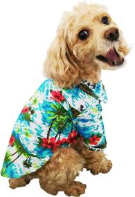 img 3 attached to 🐶 COUTUDI Pack of 2/3 Dog Cotton Shirts Puppy Vest with Stripe Pattern for Small Dogs, Breathable and Soft Summer Clothes (M, Blue)