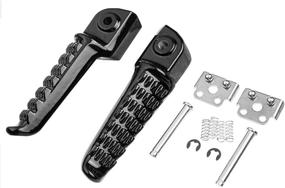 img 1 attached to 🔧 Black TCMI Rear Footrests Foot Pegs for KAWASAKI ZZR 1400 ZX14 ZX-14 (2006-2013) - Improves SEO