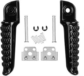 img 3 attached to 🔧 Black TCMI Rear Footrests Foot Pegs for KAWASAKI ZZR 1400 ZX14 ZX-14 (2006-2013) - Improves SEO