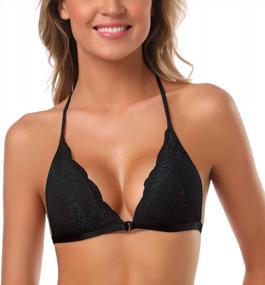 img 2 attached to Stylish And Comfortable: SHEKINI Women'S Embroidered Plunge Bralette With Front Closure