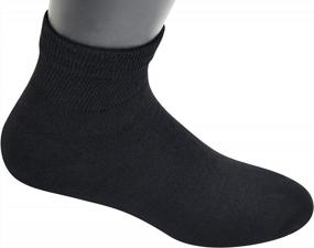 img 3 attached to Yomandamor Mens Coolmax Ankle Wide Stretched Diabetic Socks With Seamless Toe,5 Pairs