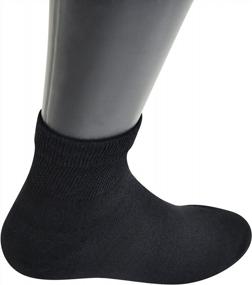 img 2 attached to Yomandamor Mens Coolmax Ankle Wide Stretched Diabetic Socks With Seamless Toe,5 Pairs