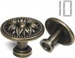 sunflower antique brass cabinet knobs - set of 10 for furniture, kitchen and bath logo