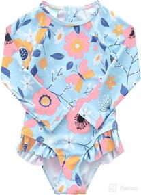 img 4 attached to Swimsuits Sleeve Zipper Bathing Protection Apparel & Accessories Baby Boys best: Clothing