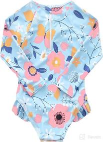 img 3 attached to Swimsuits Sleeve Zipper Bathing Protection Apparel & Accessories Baby Boys best: Clothing