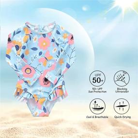 img 2 attached to Swimsuits Sleeve Zipper Bathing Protection Apparel & Accessories Baby Boys best: Clothing