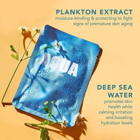 img 1 attached to Получите увлажнение кожи с тканевой маской LAPCOS Aqua Sheet Mask - Korean Beauty Favorite, насыщенной морской водой и экстрактом планктона, 5 упаковок