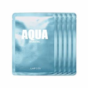img 4 attached to Get Hydrated Skin With LAPCOS Aqua Sheet Mask - Korean Beauty Favorite, Infused With Seawater And Plankton Extract, 5 Pack