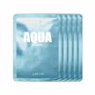 get hydrated skin with lapcos aqua sheet mask - korean beauty favorite, infused with seawater and plankton extract, 5 pack logo