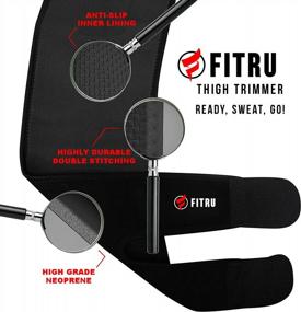 img 3 attached to Premium Thigh Trimmers For Men & Women - Get Fit With A Body Wrap Sauna Waist Trainer!