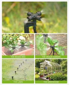 img 1 attached to 🌿 HIRALIY 131.2FT/40M Drip Irrigation System with 1/4" Tubing and 4-outlets Misting Nozzles – Perfect Automatic Irrigation Equipment for Patio Lawn