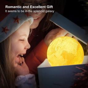 img 2 attached to 3D Galaxy Ball Moon Lamp - 16 Colors Moonlight Globe Luna Night Light With Stand Remote & Touch Control Night Light Bedroom Decor For Kids Girls Boys Women Gifts (Mars)