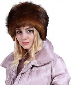 img 1 attached to Unisex Faux Fur Trapper Winter Trooper Ushanka Russian Bomber Hat Earflap Cossack Pilot Aviator Cap