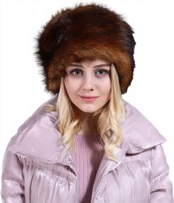 img 4 attached to Unisex Faux Fur Trapper Winter Trooper Ushanka Russian Bomber Hat Earflap Cossack Pilot Aviator Cap