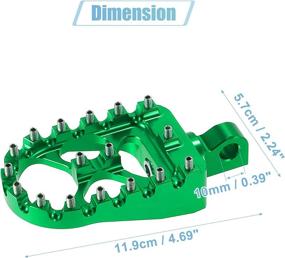 img 3 attached to Motoforti 1 Pair Motorcycle Wide Foot Pegs 360 Degree Rotating Universal Aluminum Alloy Footpeg Footrest Pegs Pedal Green For Harley Davidson Dyna Sportster