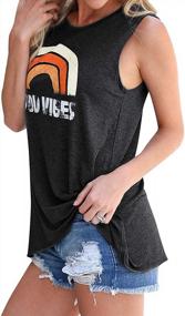 img 3 attached to Women'S Sleeveless Tank Tops: Casual Loose Graphic Summer T-Shirts With Comfy Fit, Perfect For Everyday Wear And Tunic Tops Style