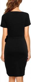 img 3 attached to Stylish And Versatile: Lyrur Women'S Faux Black Wrap Dress For Casual And Party Wear