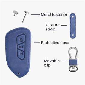 img 1 attached to Kwmobile Key Cover Compatible With VW Golf 8 - Dark Blue