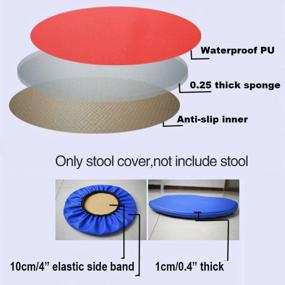 img 2 attached to Protect Your Bar Stools With Sigmat Waterproof PU Anti-Slip Round Seat Covers - Pack Of 2, 13.5 Inches Coffee