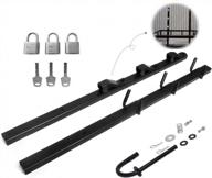 tiewards three-slot weedeater and edge trimmer holder rack with lock for open landscape trailers logo