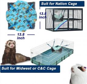 img 3 attached to Мягкое моющееся убежище и туннель для крыс хорька для средней западной клетки C&amp;C Аксессуары для среды обитания морской свинки